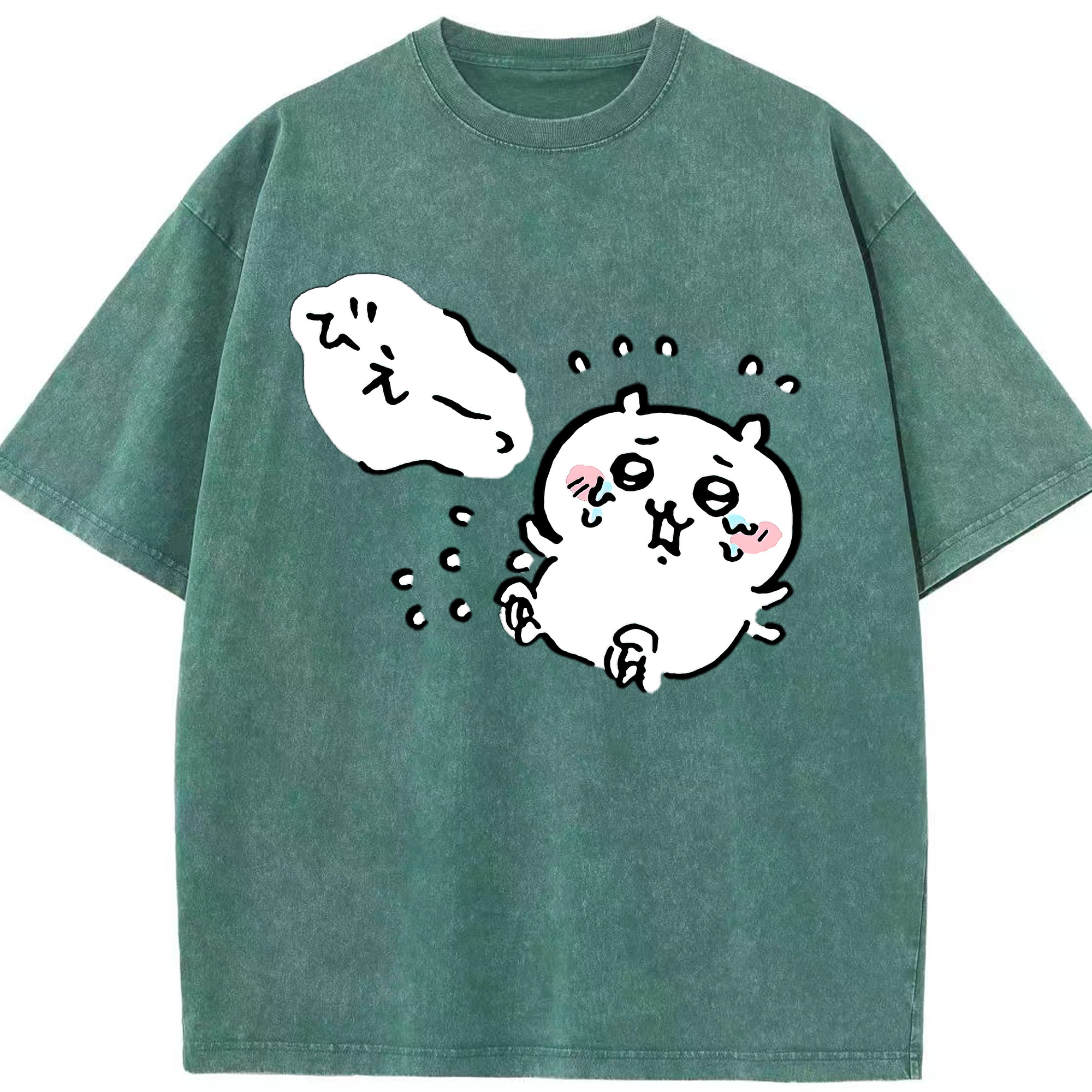 （画像用） ちいかわ ちいかわ Chii-kawa chiikawa 綿100% ヴィンテージ風 半袖Tシャツ（フロントプリント）